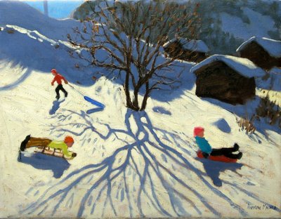 Winter hillside, Morzine, France by Andrew Macara